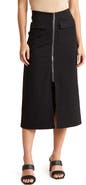 PATRIZIA LUCA Zip Front Midi Skirt
