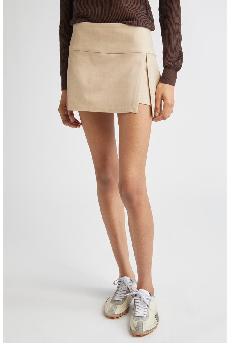 Evident Recycled Cotton Blend Skort, Main, color, ECRU