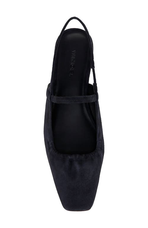 Vince Venice Suede Slingback Ballerina Flats In Blue Ink