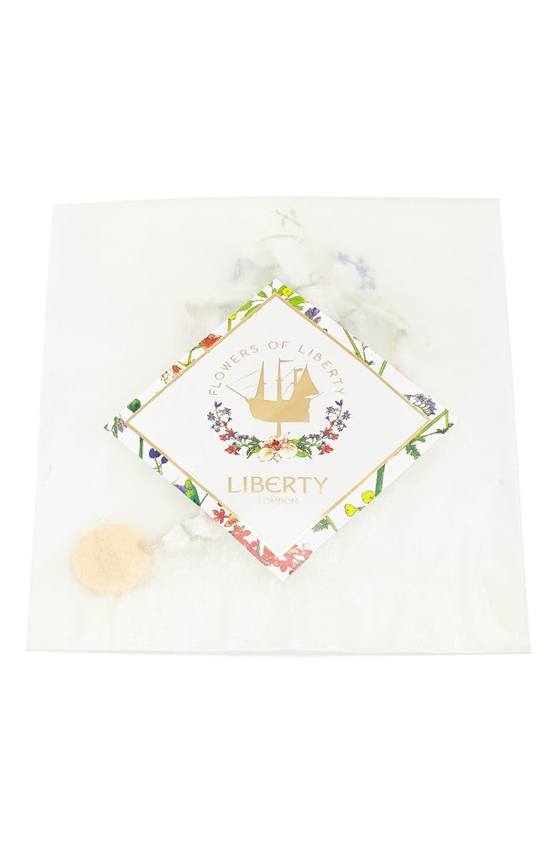 Flowers of Liberty Floral Print Charm Necklace, Alternate, color, 