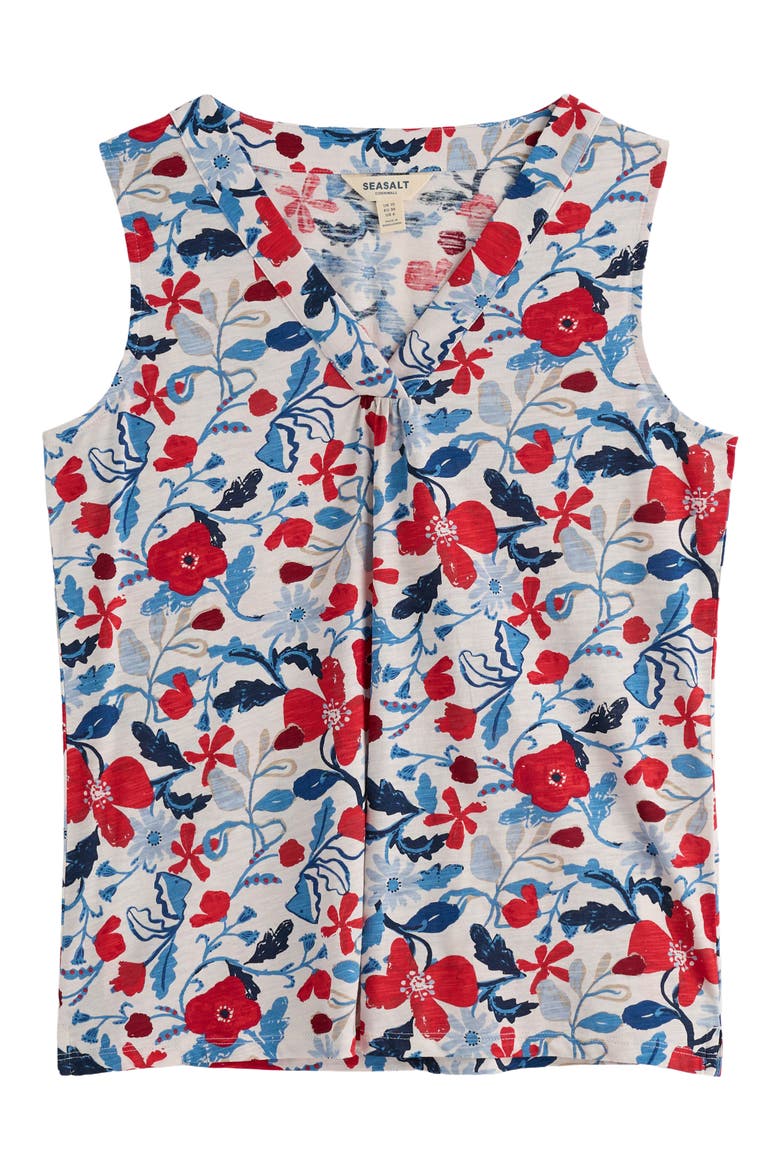Achilla Floral Tank, Alternate, color, WINDING MEADOW CHALK