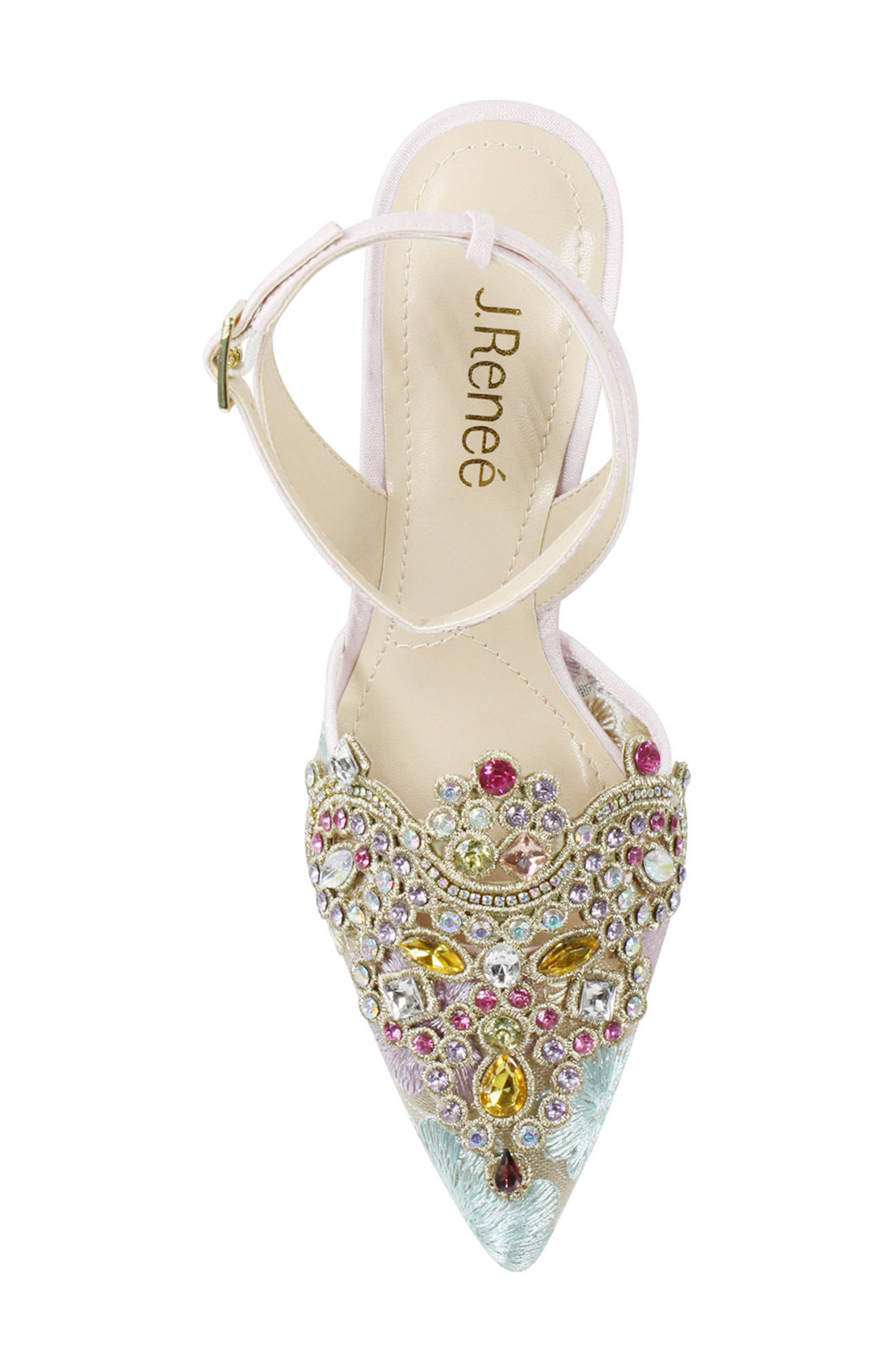 Desdemona Embellished Pump, Alternate, color, PINK PASTEL MULTI FABRIC
