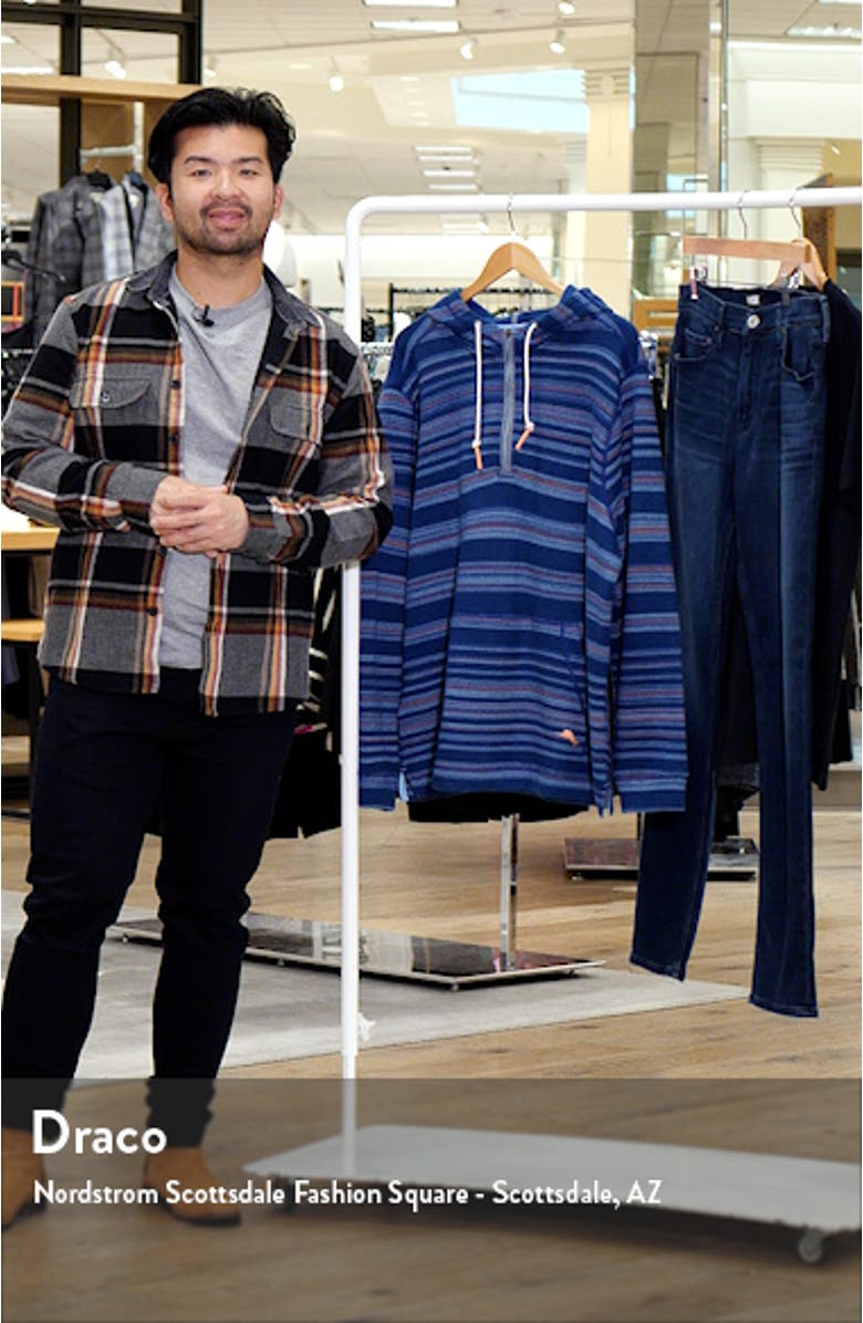 Baja Shoreline Stripe Quarter Zip Hoodie, sales video thumbnail