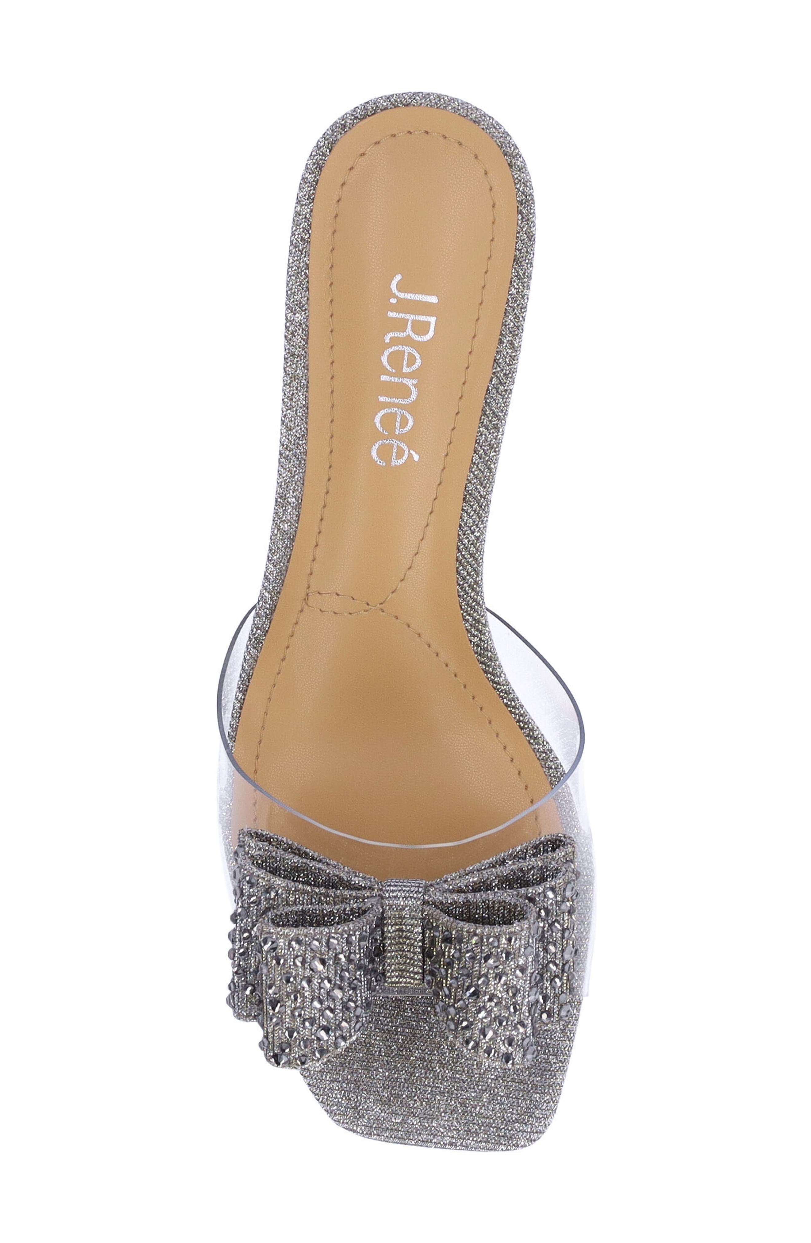 J. Reneé Eris Wedge Slide Sandal, Alternate, color, Clear/ Pewter