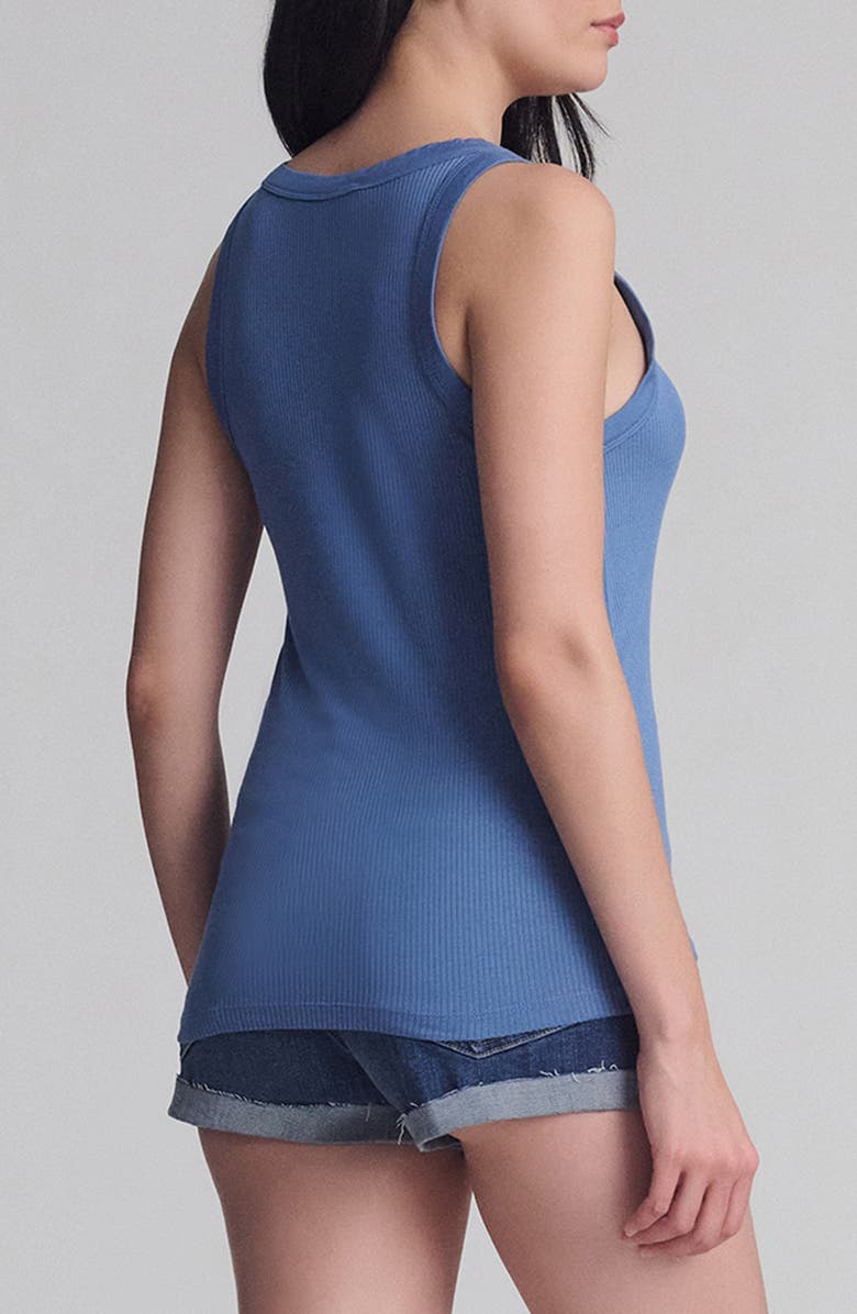 Mavi Jeans Rib Tank, Alternate, color, Blue Horizon