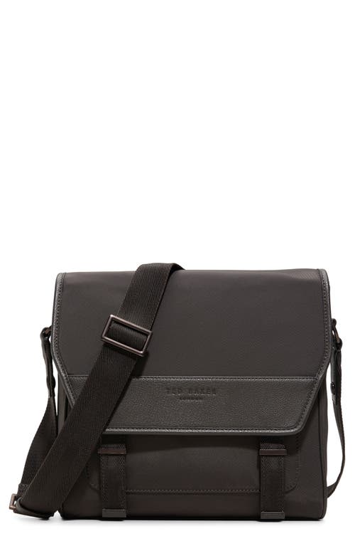 Ted Baker London Exeter Crossbody Messenger Bag In Dark Brown