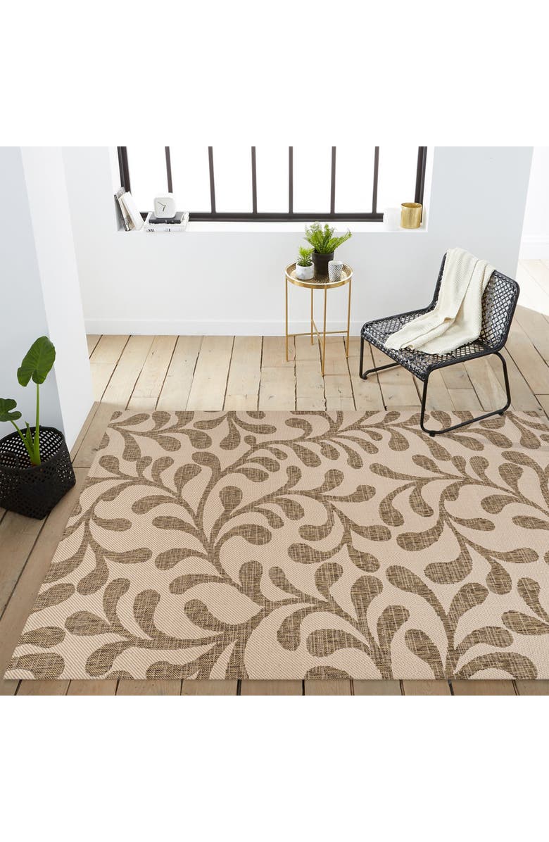 JONATHAN Y Vine All Over Indoor/Outdoor Area Rug, Alternate, color, Brown/Beige