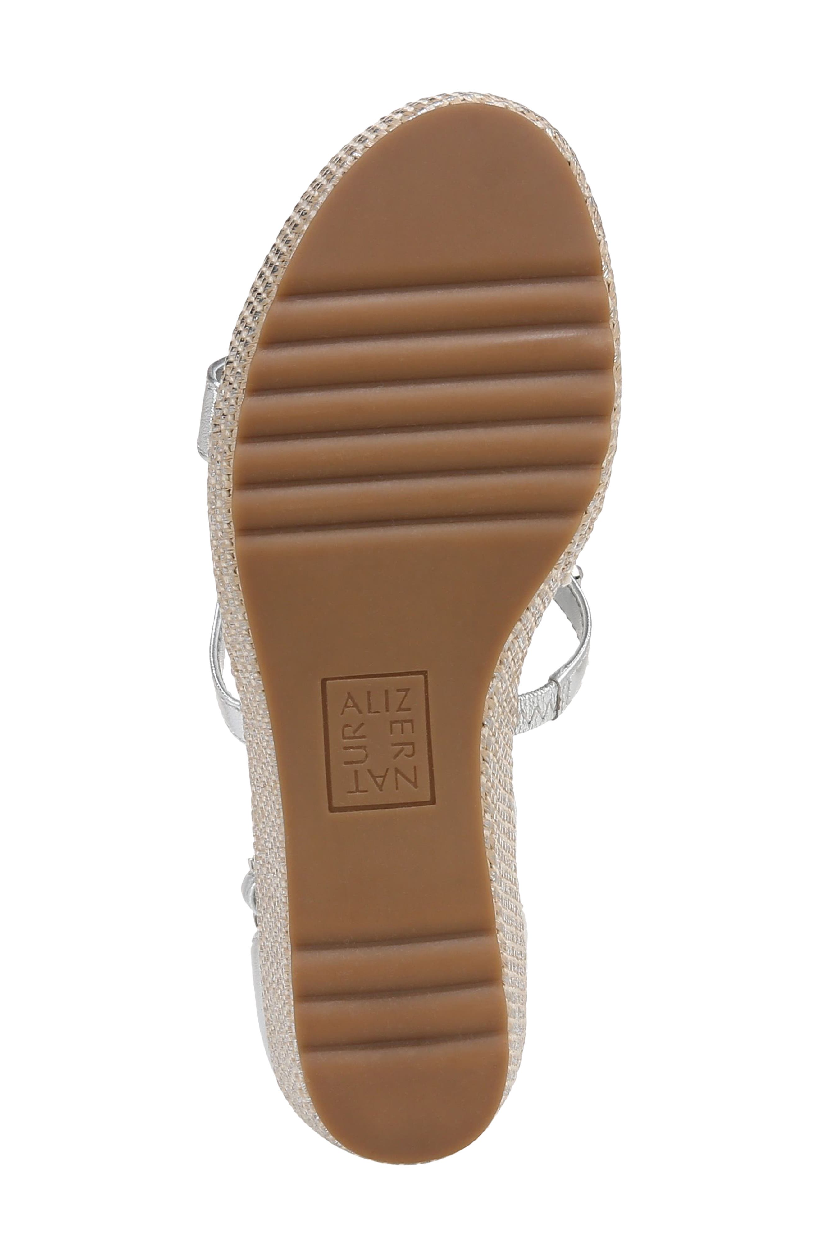 Naturalizer Serena Ankle Strap Espadrille Platform Wedge Sandal, Alternate, color, 