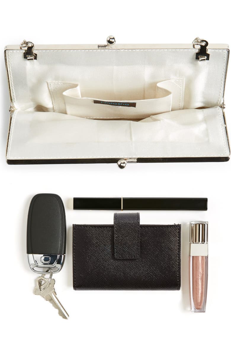 NATASHA Couture 'Antique Bridal' Crystal Embellished Clutch, Alternate, color,