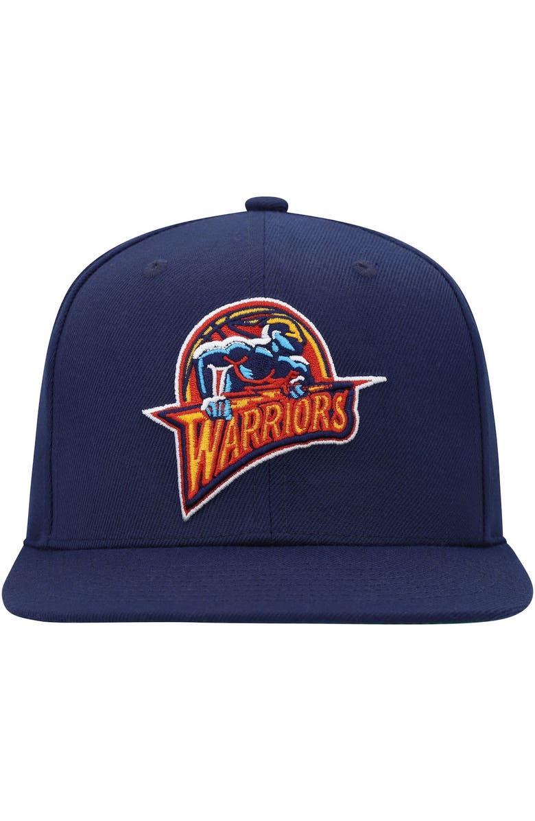 Mitchell & Ness Men's Mitchell & Ness Navy Golden State Warriors Hardwood Classics MVP Team Ground 2.0 Fitted Hat, Alternate, color, Navy