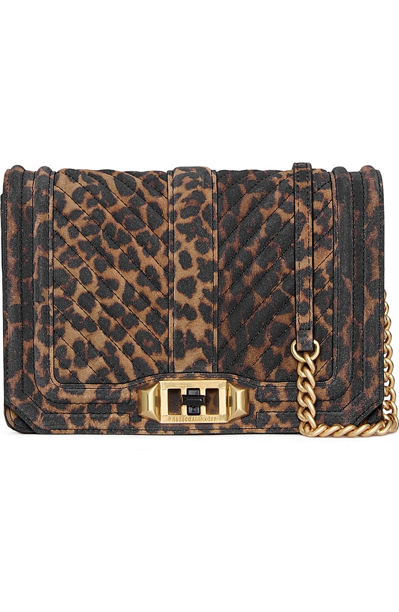 Rebecca Minkoff Small Love Chevron Quilted Leather Crossbody Bag, Main, color,