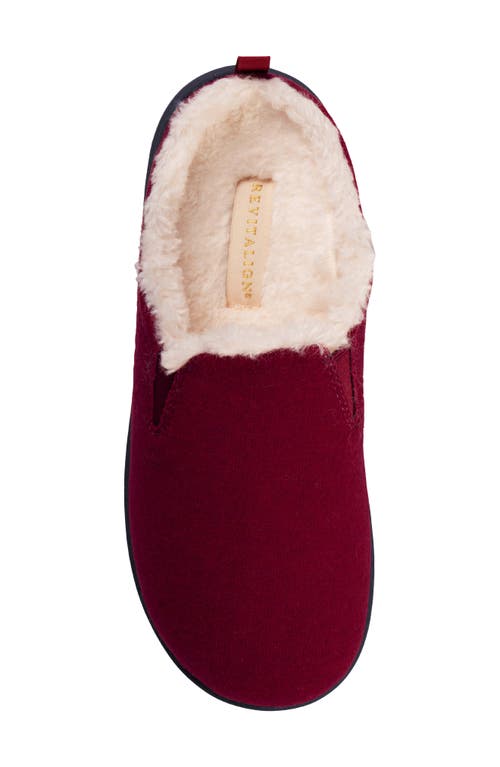 Revitalign Dundee Cozy Faux Shearling Lined Slipper In Burgundy