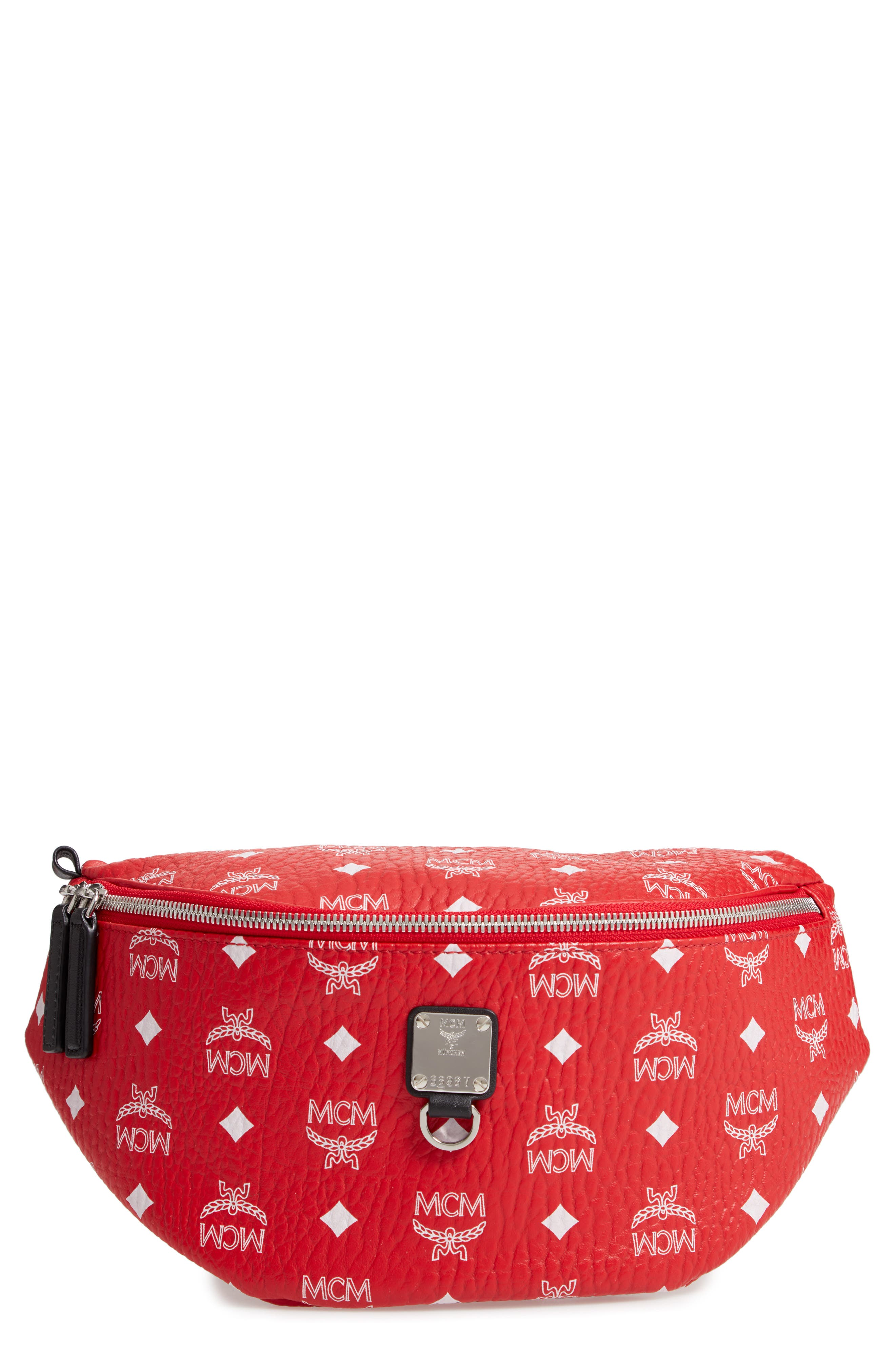 MCM Fursten Visetos Coated Canvas Belt Bag, Main, color, 