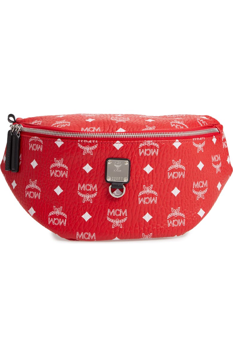 MCM Fursten Visetos Coated Canvas Belt Bag, Main, color,