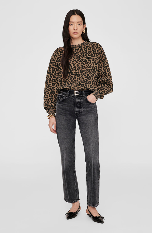 Anine Bing Miles Sweatshirt In Animal Print