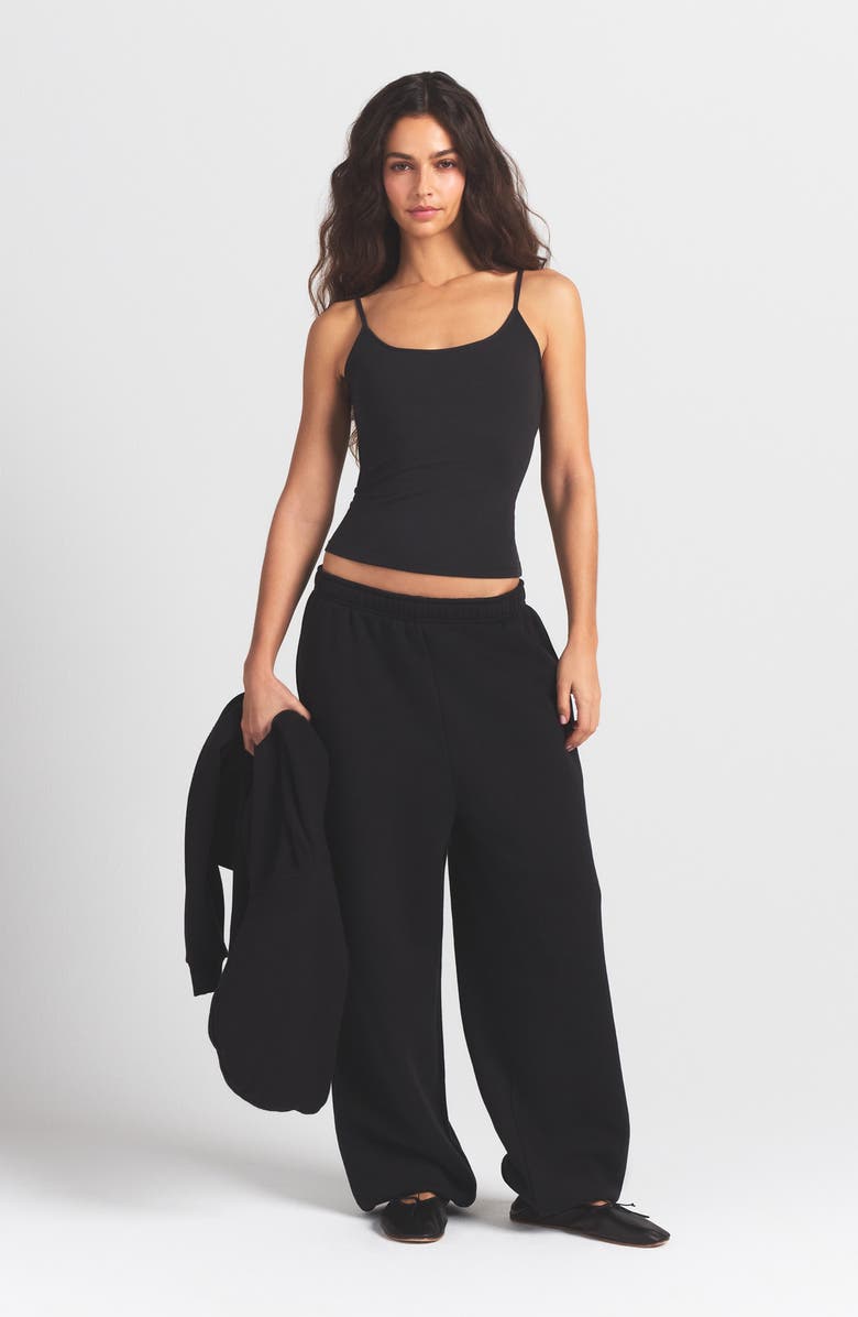 SKIMS Cotton Jersey Camisole, Alternate, color, Soot