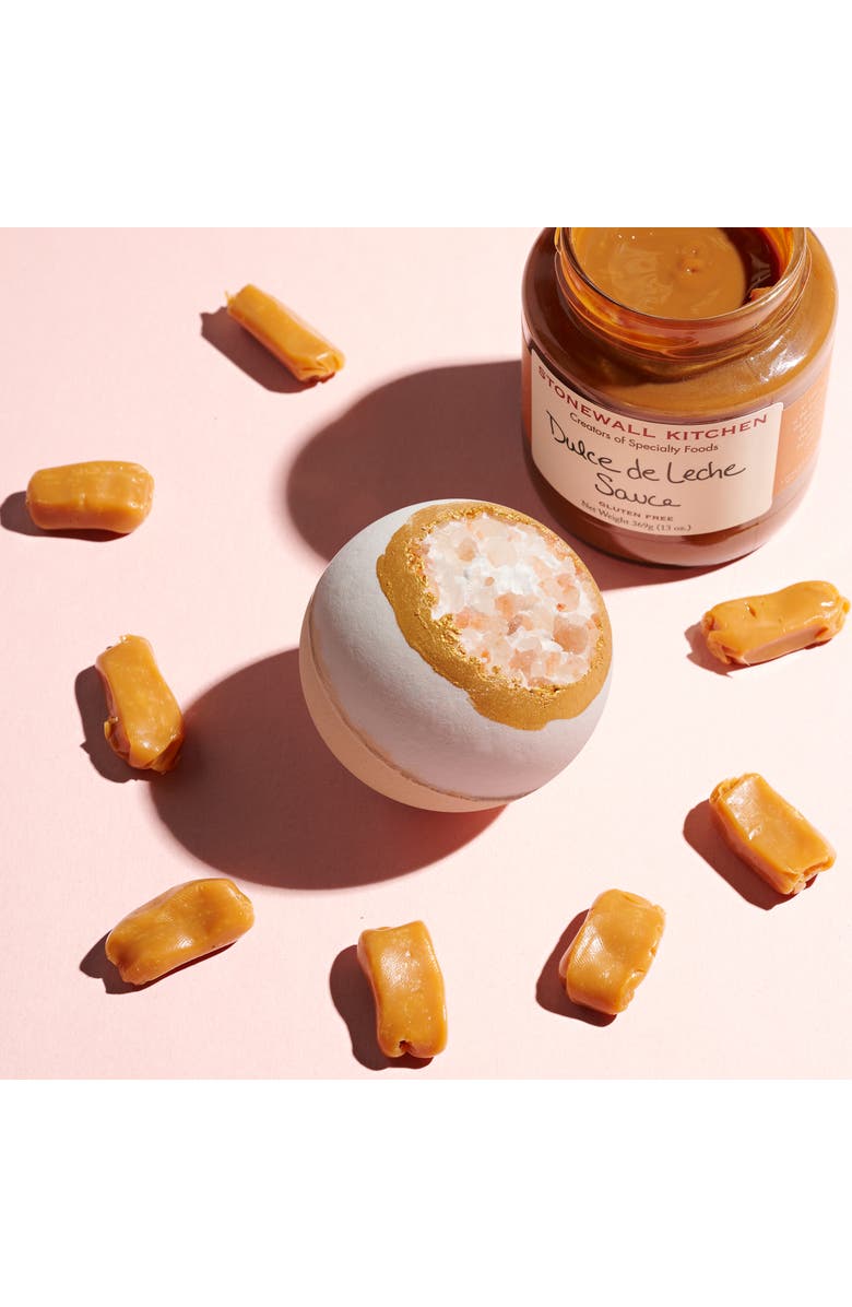 Lovery Handmade Dulce De Leche Bath Bomb, Alternate, color, Gold / White / Peach