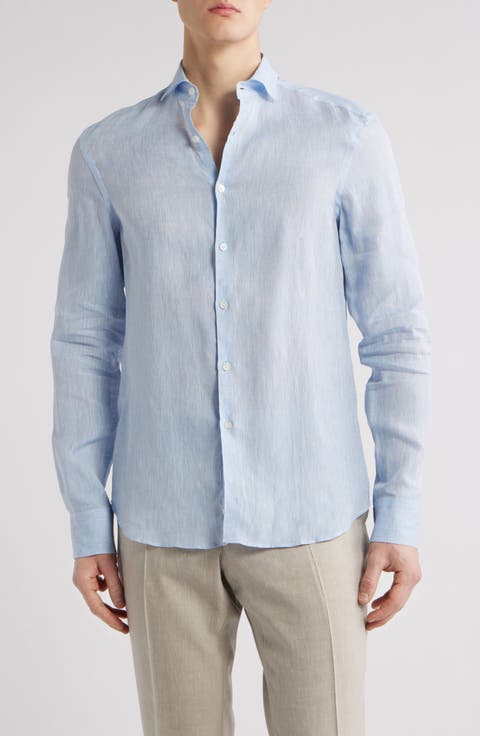 Regular Fit Linen Dress Shirt