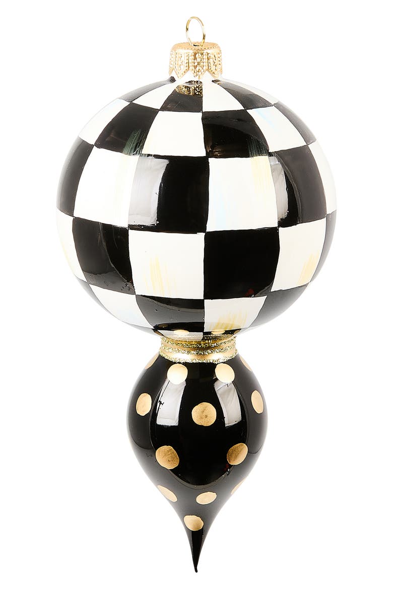 Courtly Noel Drop Glass Ornament, Main, color, COURTLY