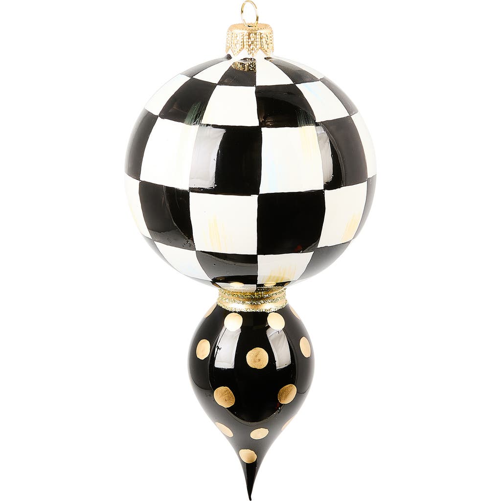 Mackenzie-childs Mackenzie Childs Courtly Noel Drop Glass Ornament In Multi
