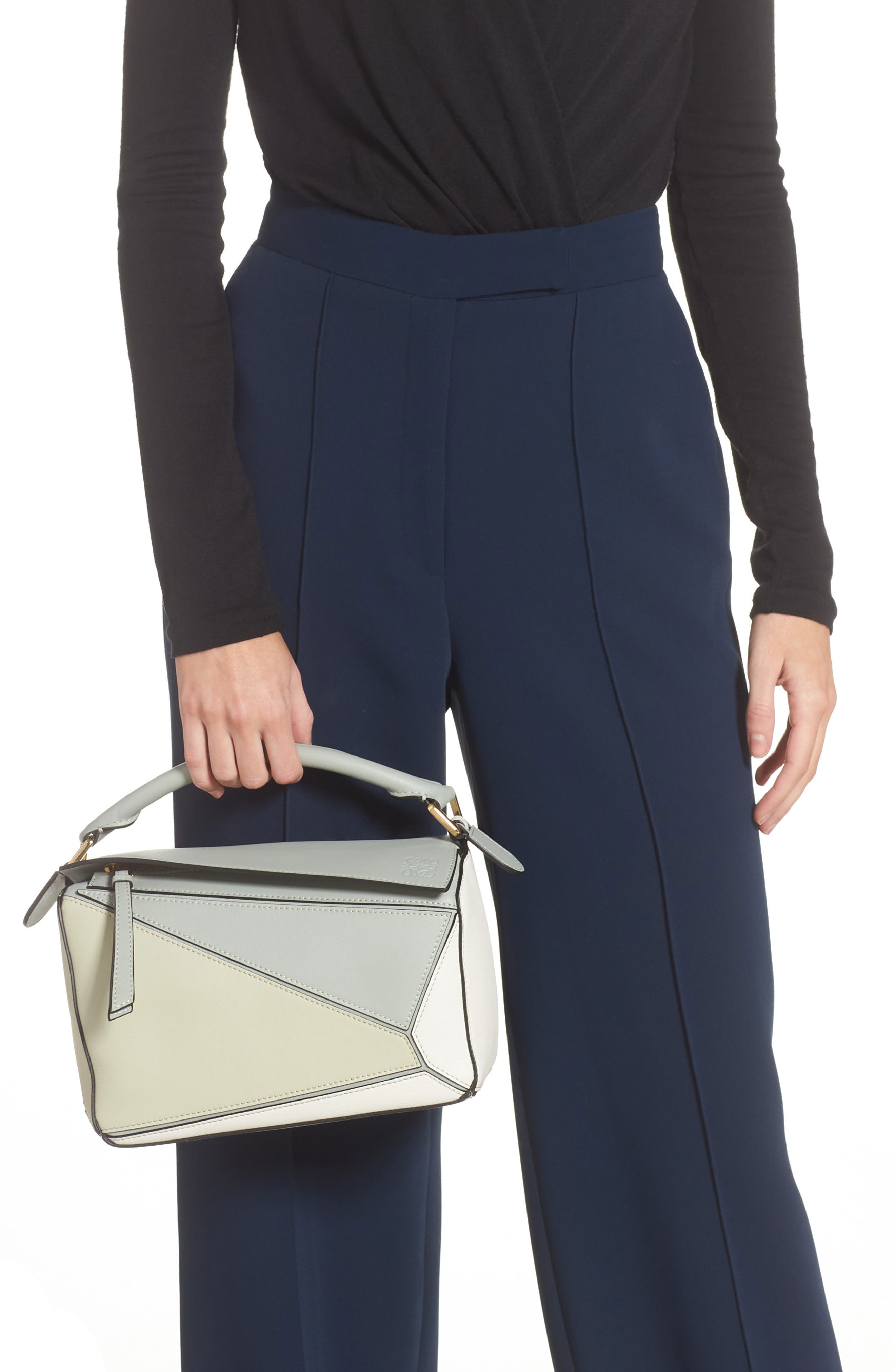 Loewe Small Puzzle Leather Bag, Alternate, color, 