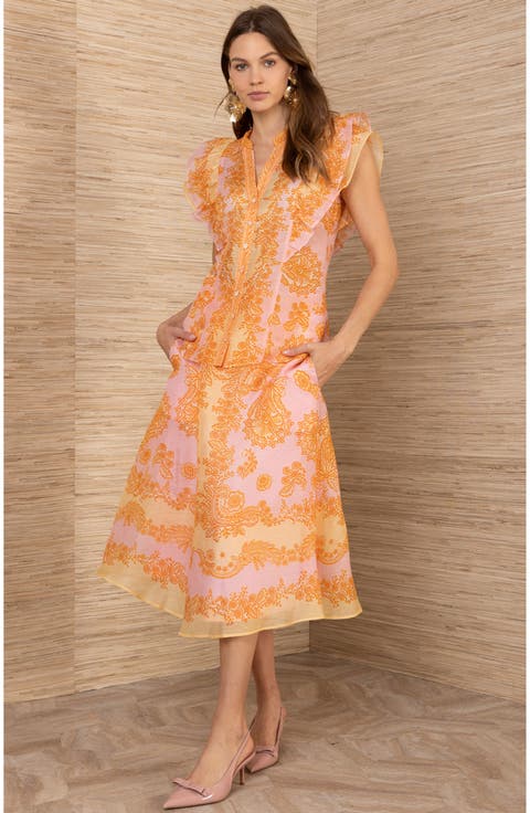 Caitriona Linen Organza Top