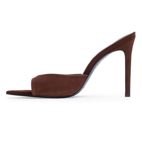 Black Suede Studio Brea Suede Mule In Brown