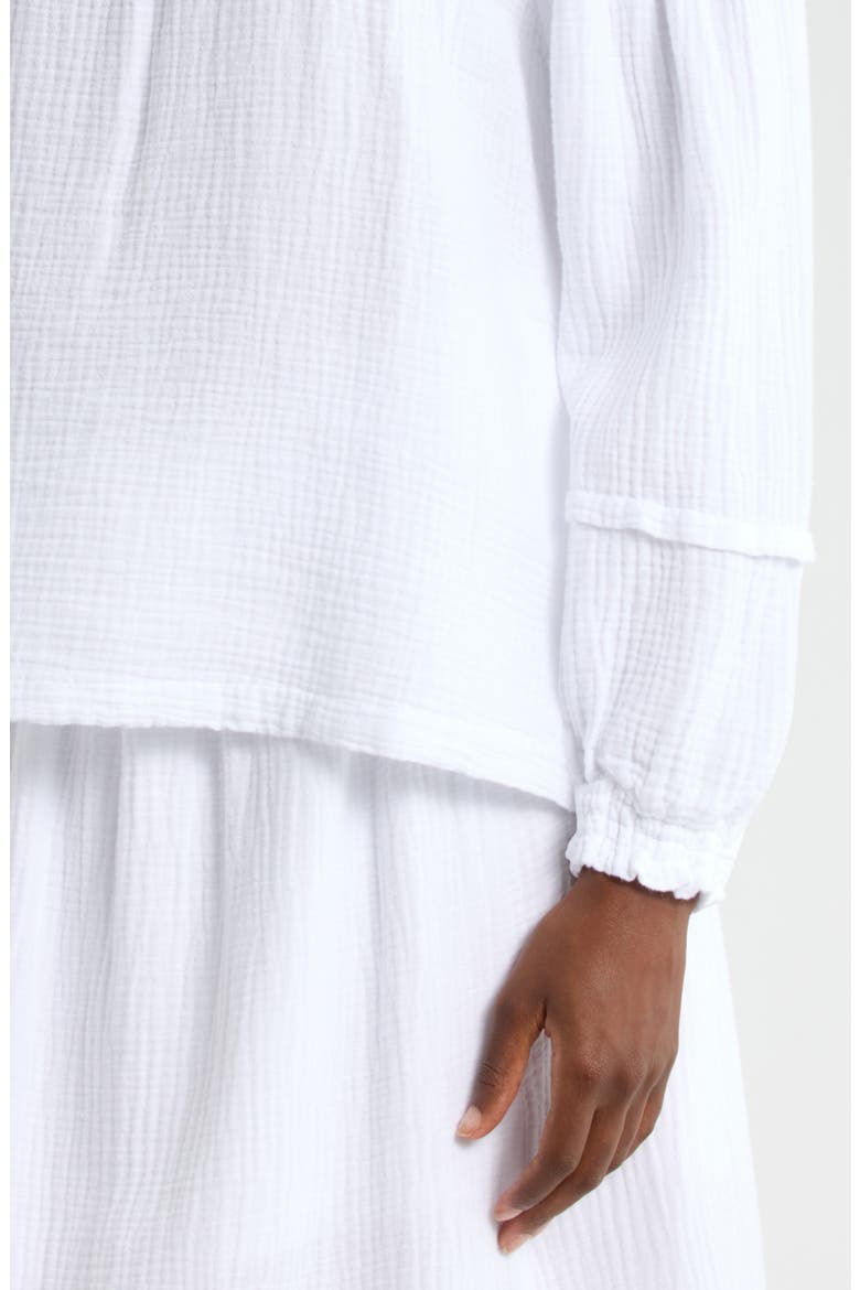 Adele Off the Shoulder Cotton Top, Alternate, color, WHITE