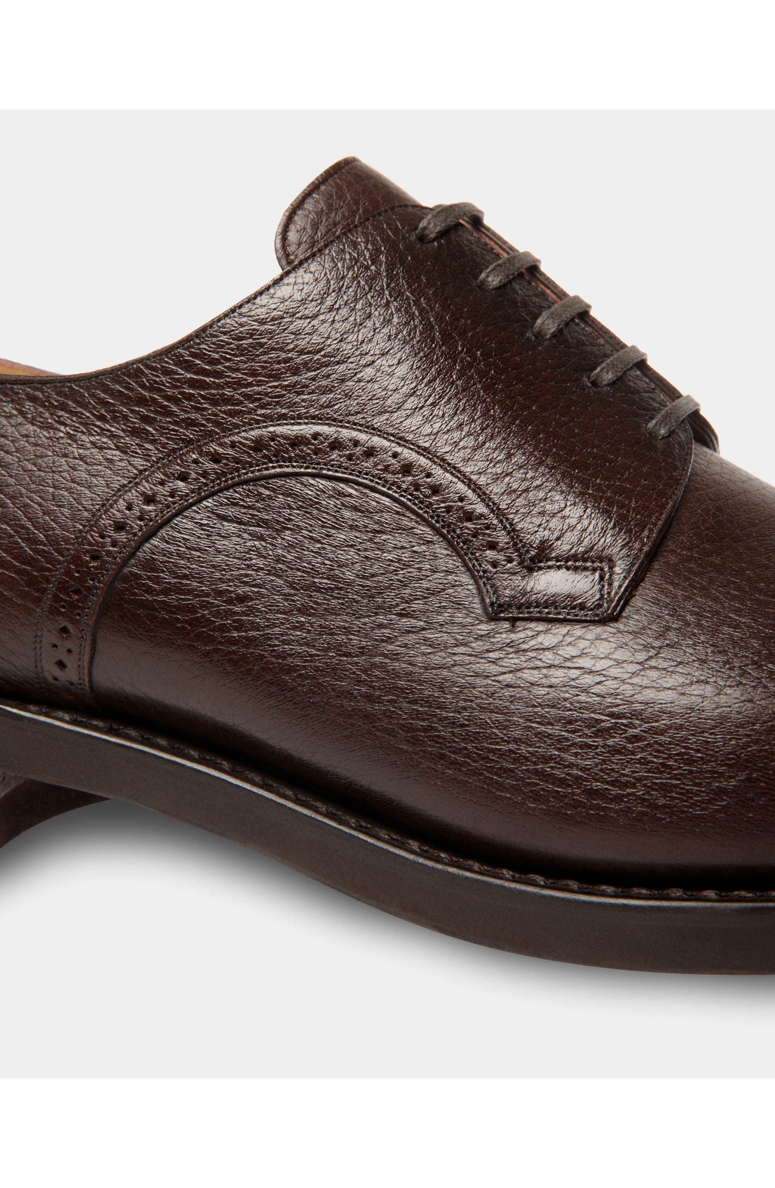 Bally Scribe Derby in Deer Leather, Alternate, color, Brown