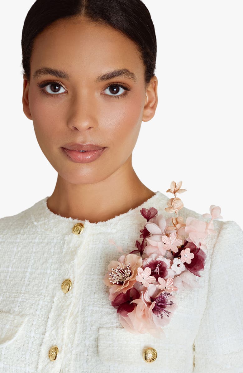 Helena Simon The Cherry Blossom Branch Floral Brooch, Alternate, color, Pink