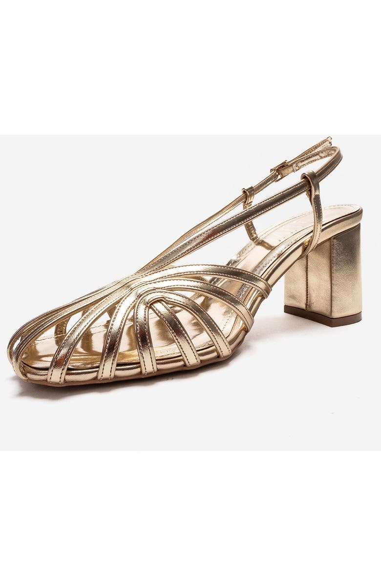 Prologue Shoes Wilda Block Heel Sandal, Alternate, color, Gold