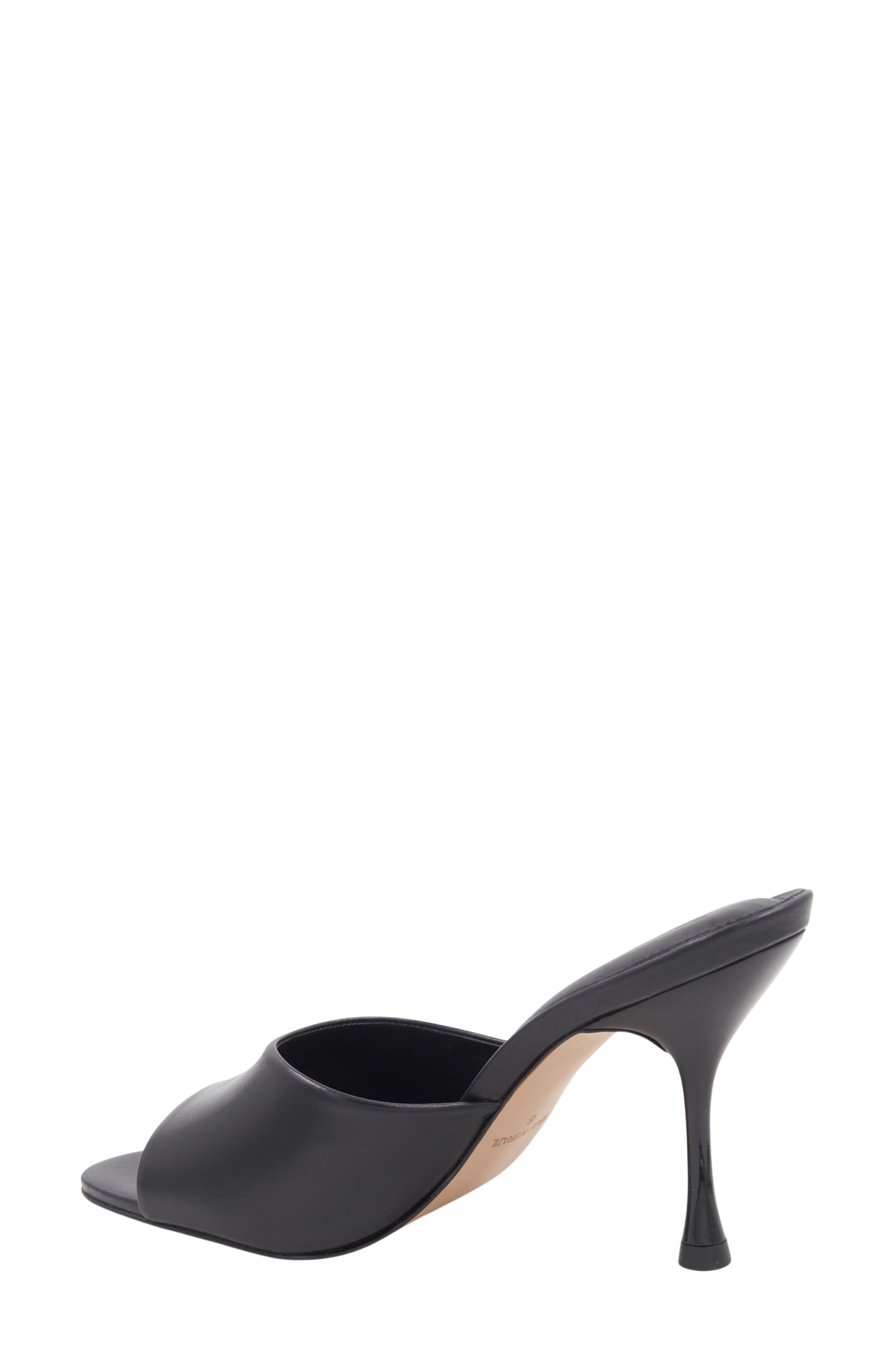 x Bre Tiesi Eve Slide Sandal, Alternate, color, BLACK LEATHER