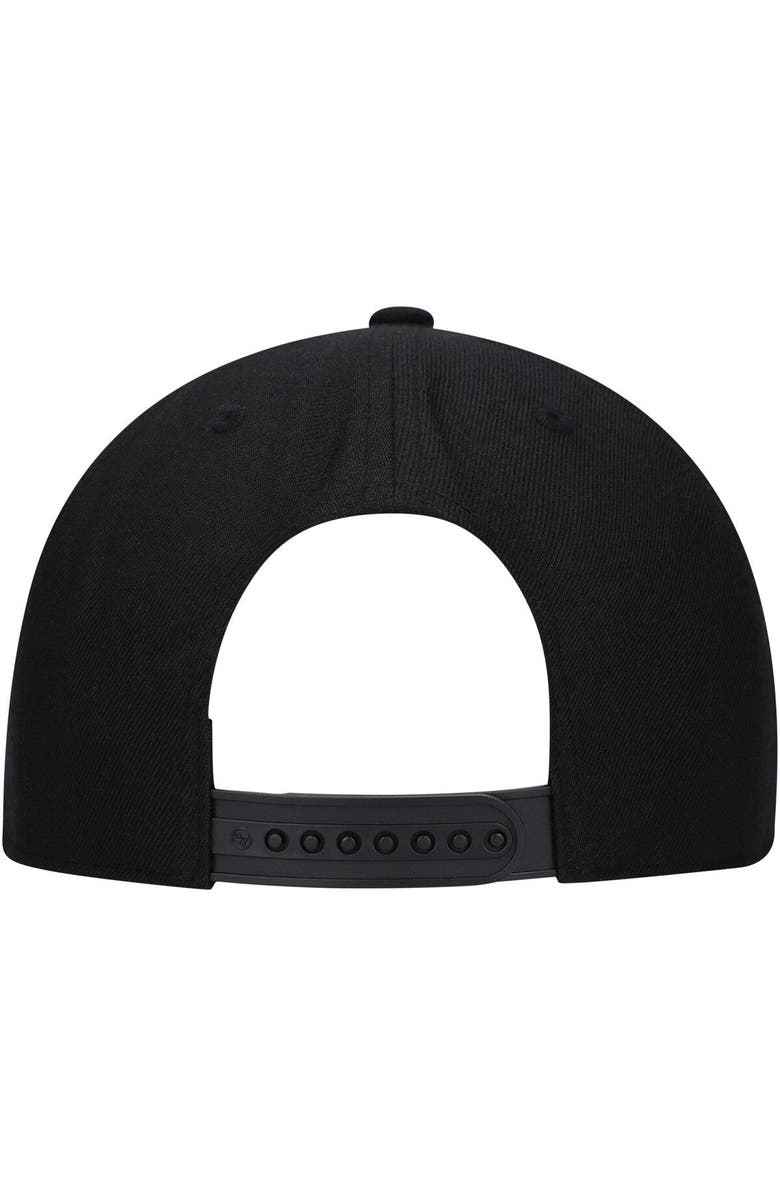 '47 Men's '47 Chicago White Sox Black on Black Sure Shot Captain Snapback Hat, Alternate, color,