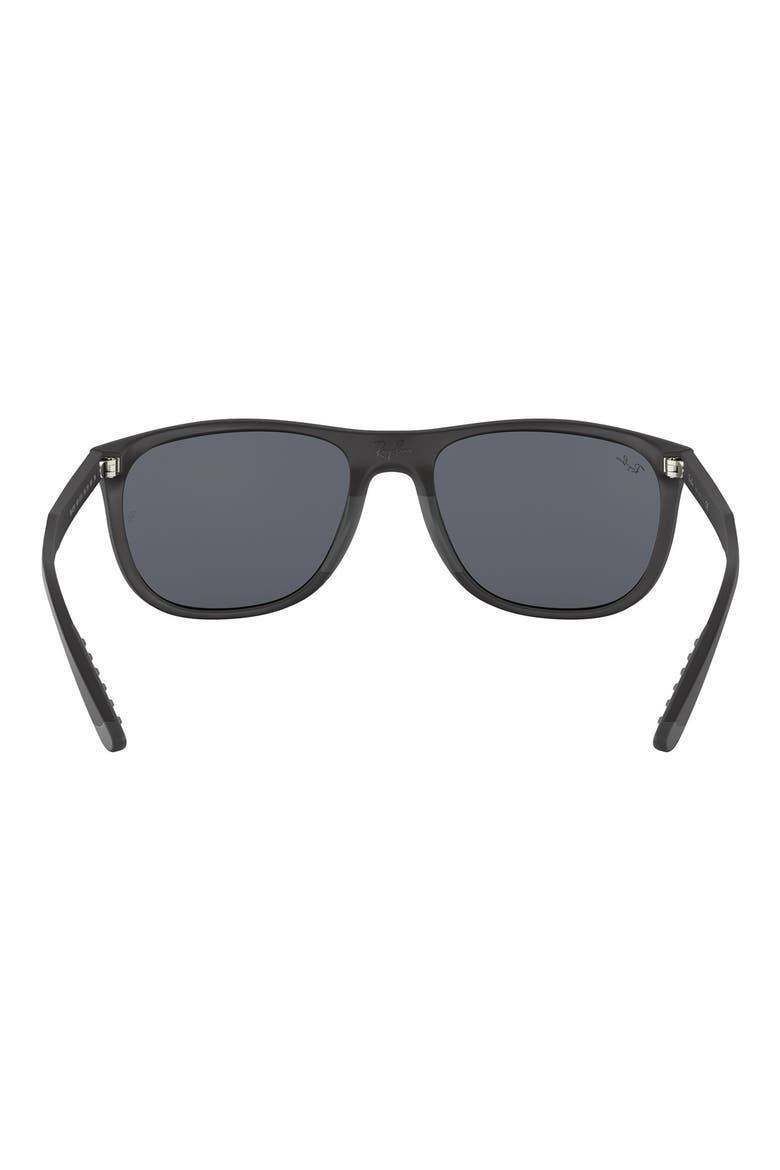 58mm Square Sunglasses, Alternate, color, BLACK BLUE