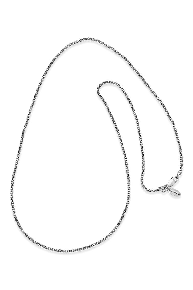 Sterling Silver Popcorn Chain Necklace, Main, color, SILVER
