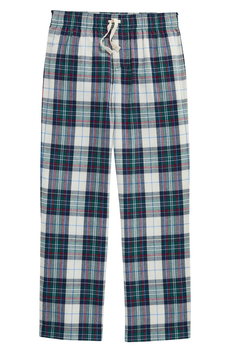 vineyard vines Kids' Plaid Flannel Pajama Pants, Main, color, Charleston Green