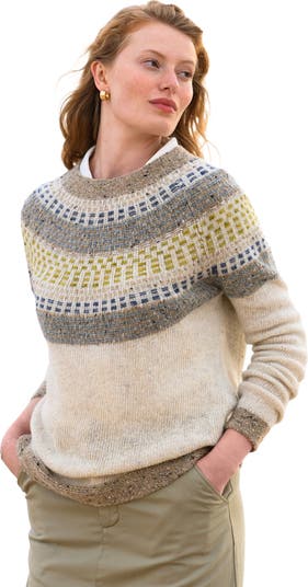 Celtic & Co. Float Stitch Yoke Donegal Sweater | Nordstrom