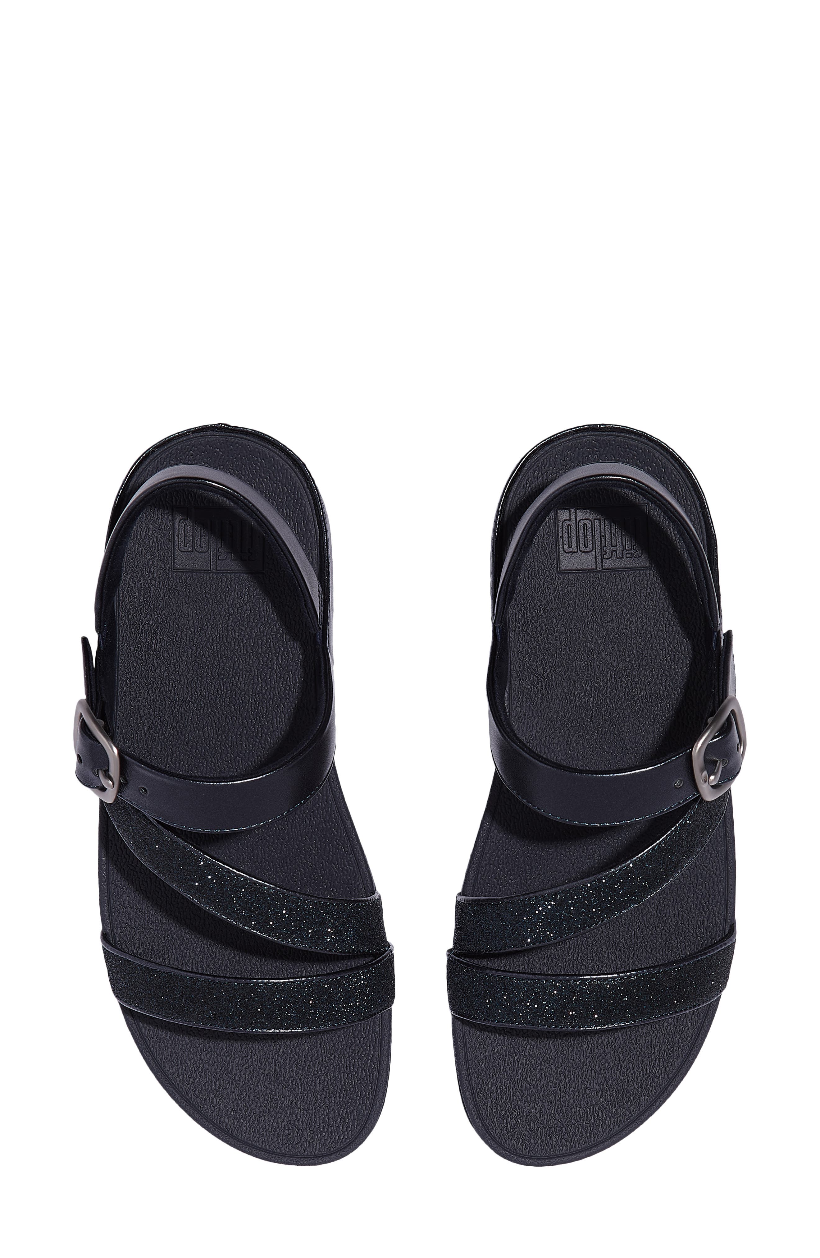 FitFlop Skinny II Glitterdust Z-Strap Sandal, Alternate, color, Midnight Navy