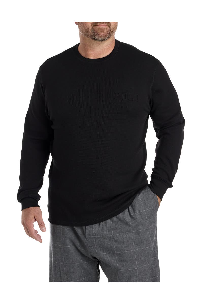 Polo Ralph Lauren Big & Tall Waffle-Knit Lounge Shirt, Main, color, Polo Black