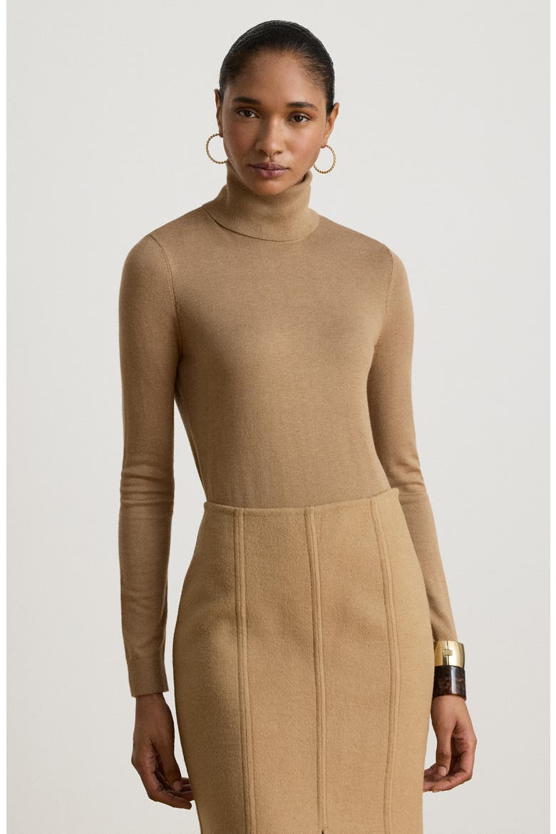 Turtleneck Sweater, Alternate, color, CAMEL BEIGE