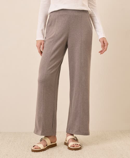 Pact Organic Cotton Airplane Pintuck Wide Leg Pant In Gray