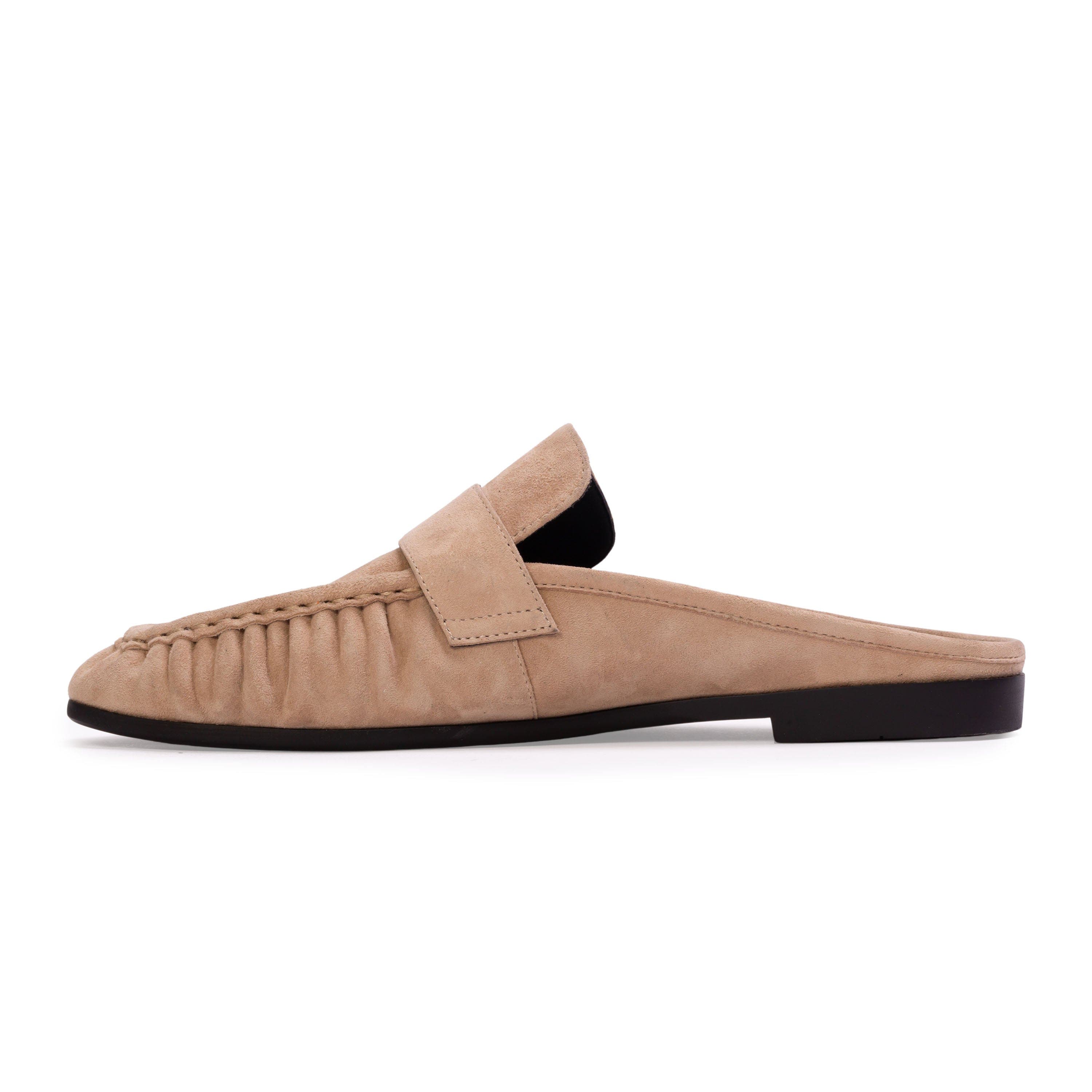 BLACK SUEDE STUDIO Gabby Mule Loafer, Alternate, color, Tan Suede