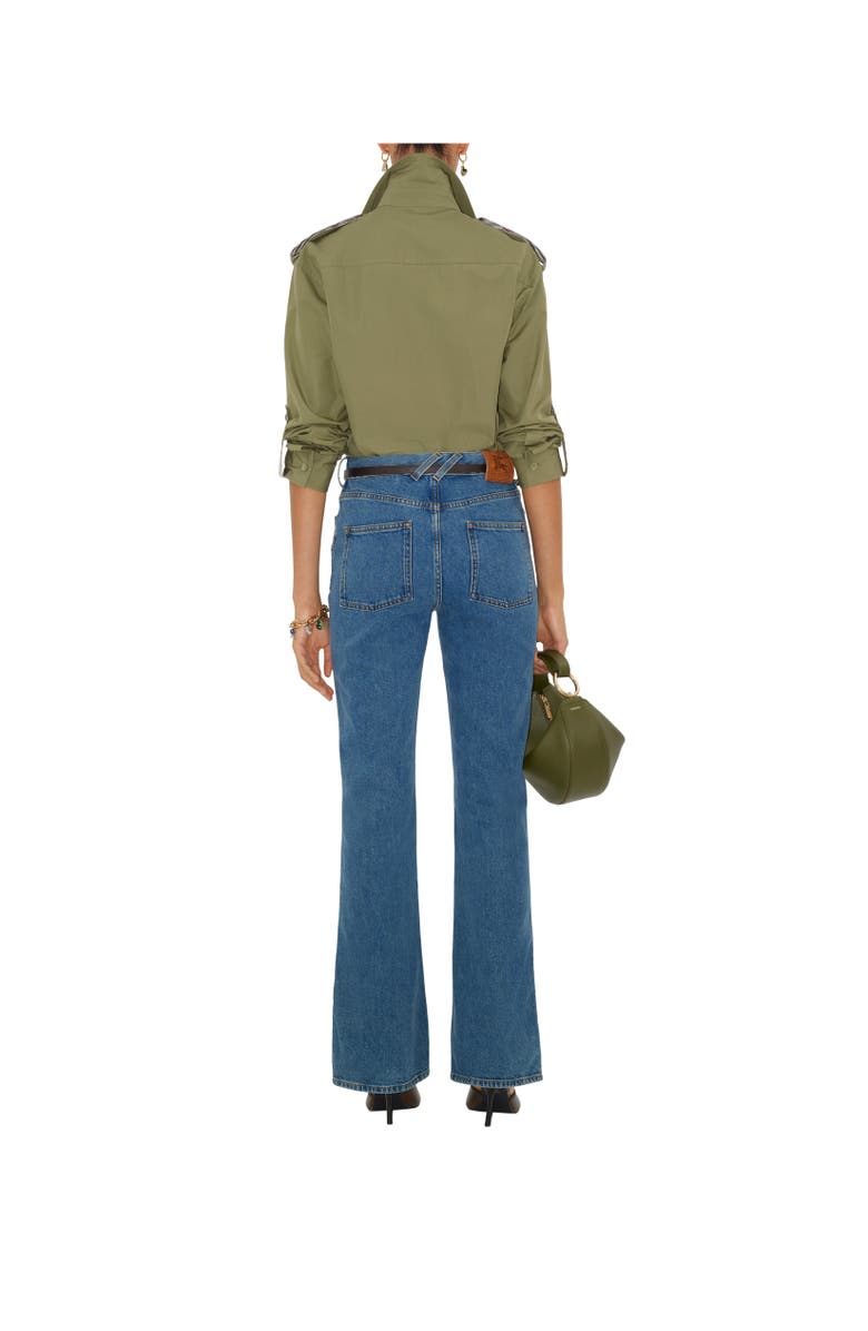 Burberry High Rise Bootcut Jeans, Alternate, color, Mid Blue