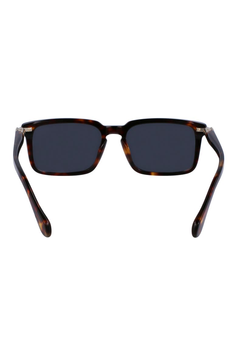 Gancini Evolution 56mm Rectangular Sunglasses, Alternate, color, DARK TORTOISE