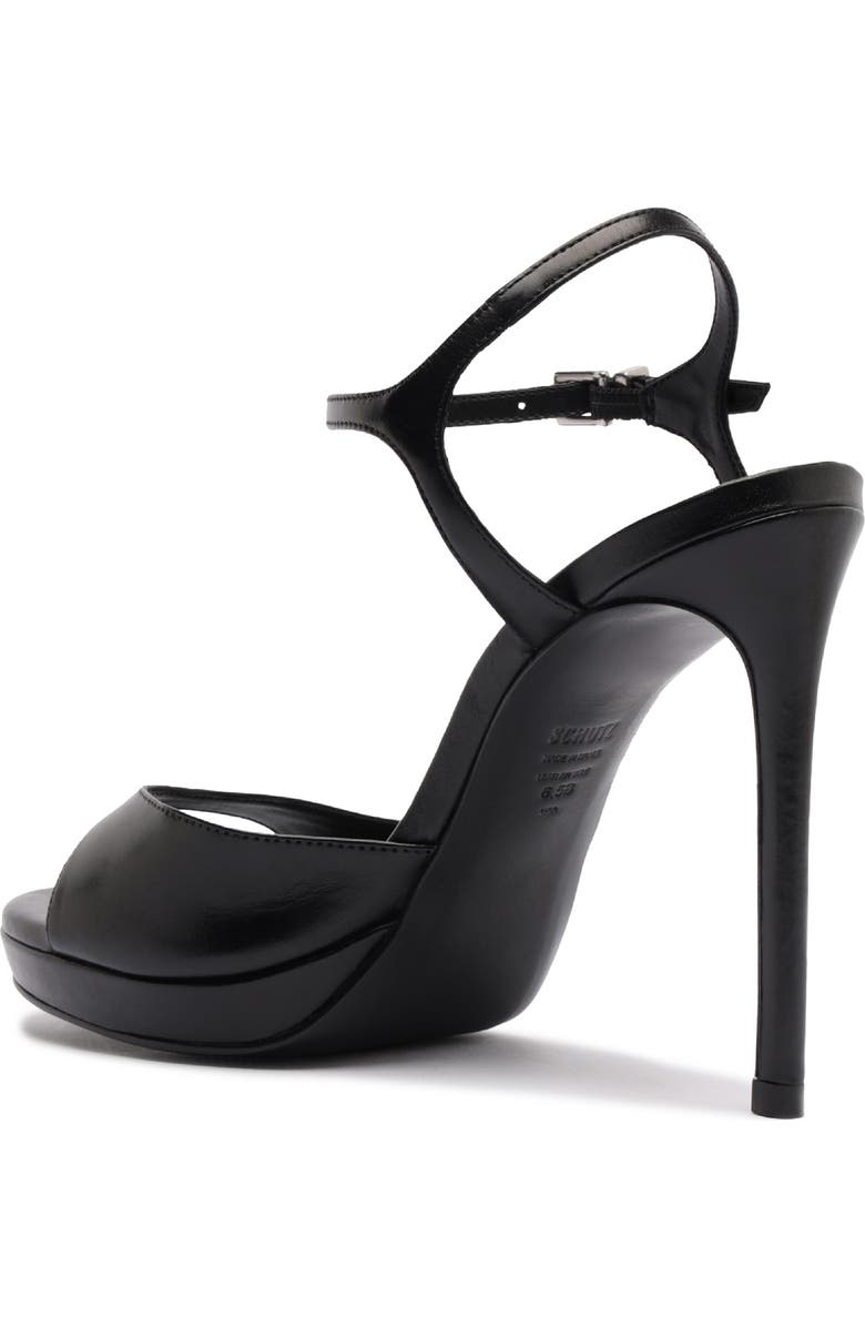 Schutz Scarelett Ankle Strap Platform Sandal, Alternate, color, Black