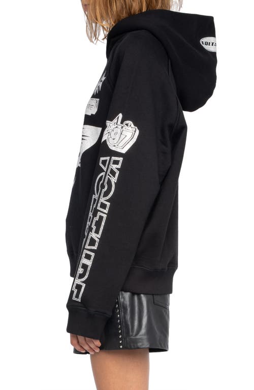 Zadig & Voltaire Womens Georgys Branded Cotton-jersey Hoody Black Xs