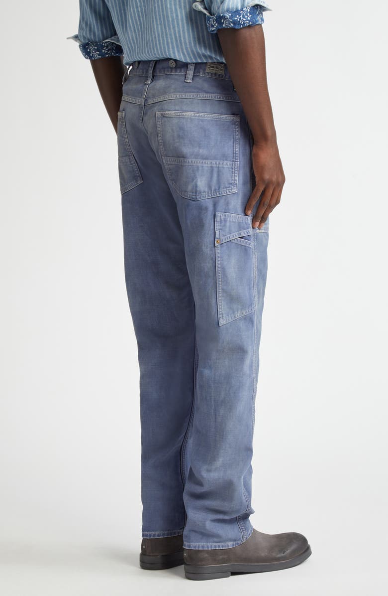 Double RL Newburgh Distressed Cotton Twill Carpenter Pants, Alternate, color, 