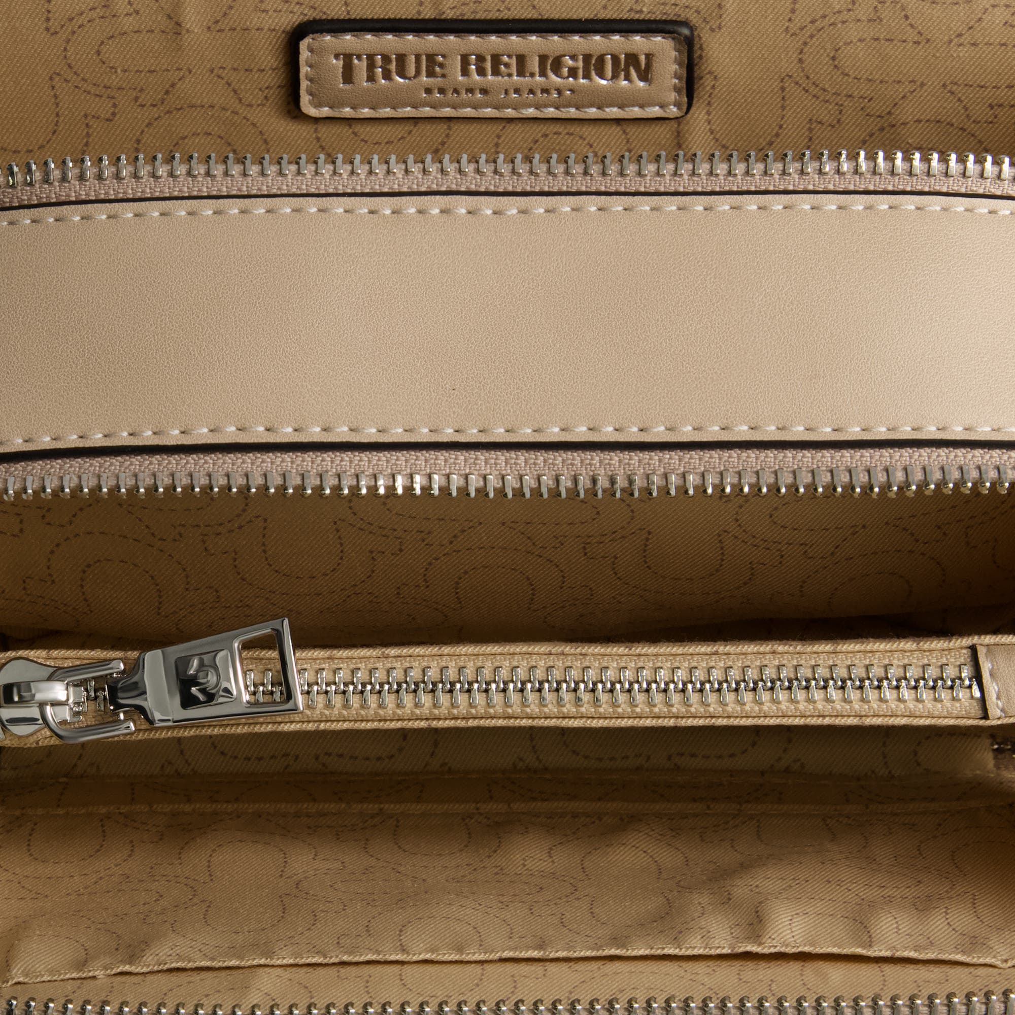 True Religion Double-Zip Horseshoe Camera Bag, Alternate, color, Tan