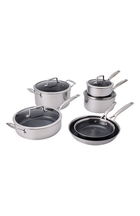 Paradigm 10-Piece Ceramic Stainless Steel Cookware Set