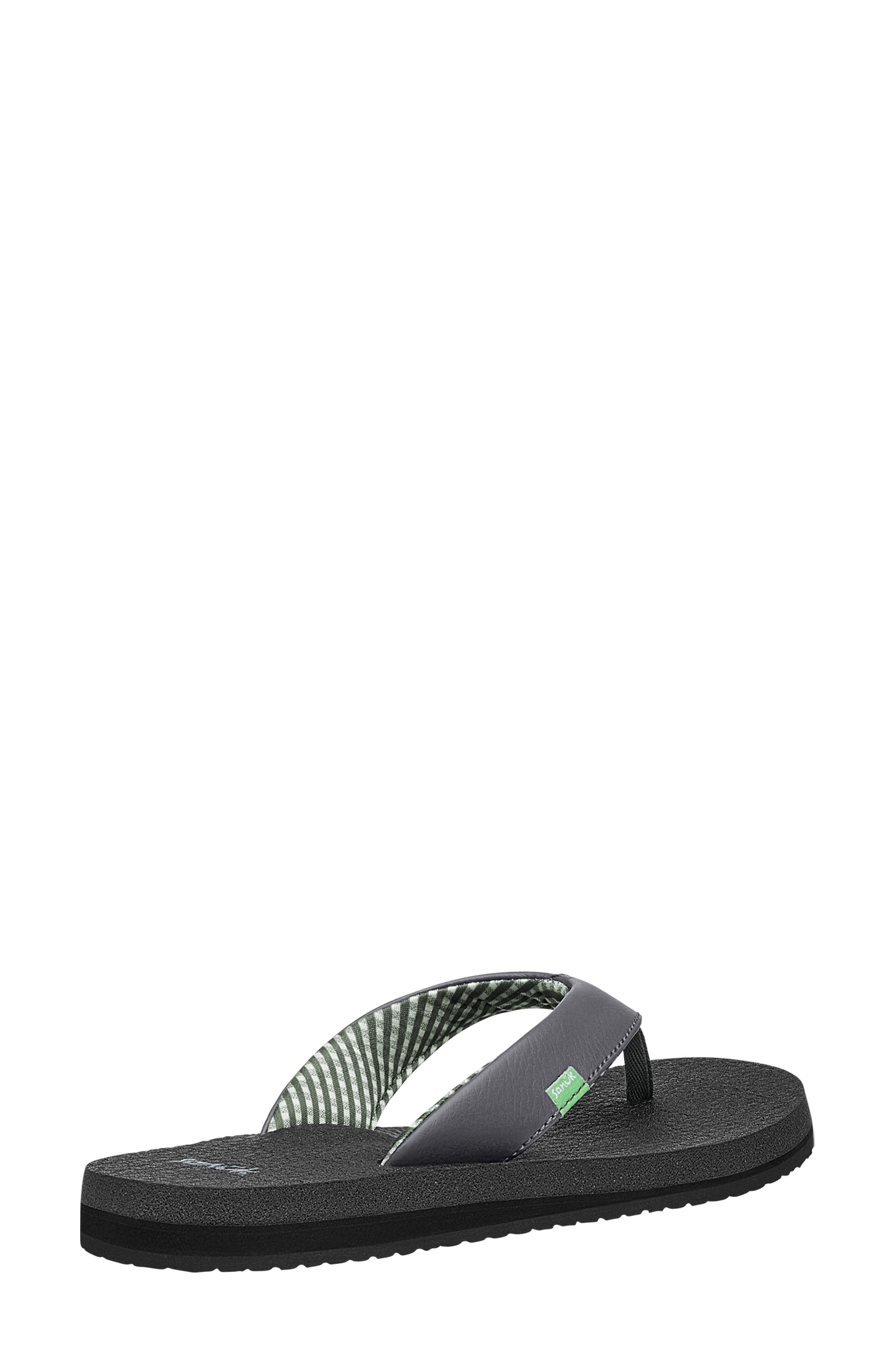 'Yoga Mat' Flip Flop, Alternate, color, CHARCOAL
